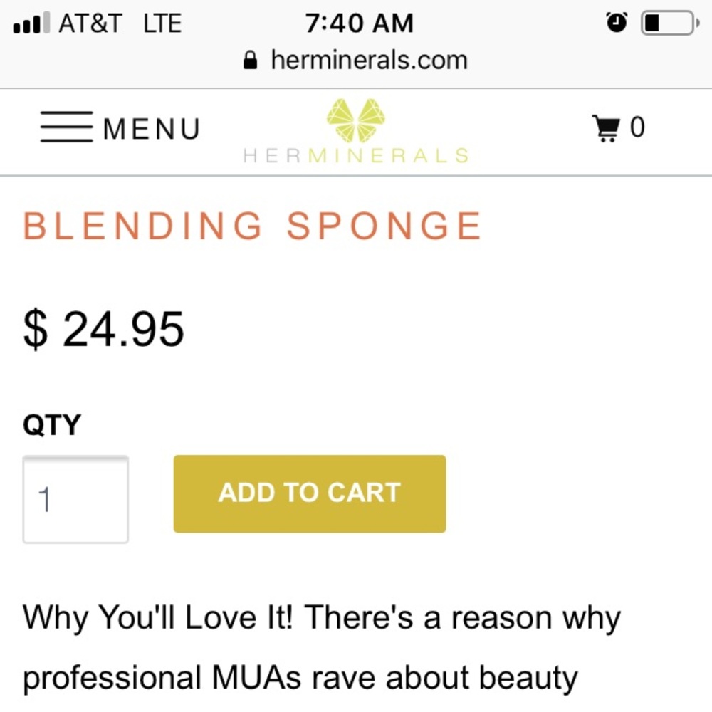 5/$25 SALE NEW Herminerals Two (2) Blending Sponge - Picture 3 of 5